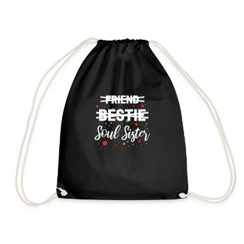 Freund Bestie Soul Sister - Turnbeutel - Schwarz - Vorne