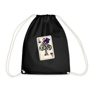 Ace Of Spades Were All Mad Here - Chapeau de chapelier fou - Sac de sport léger - noir - Devant