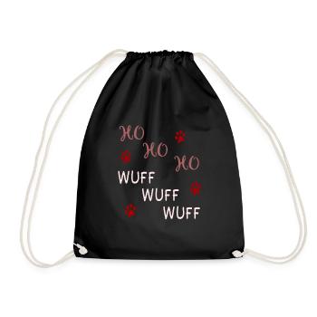 Christmas dog Christmas dog - Drawstring Bag - black - Front