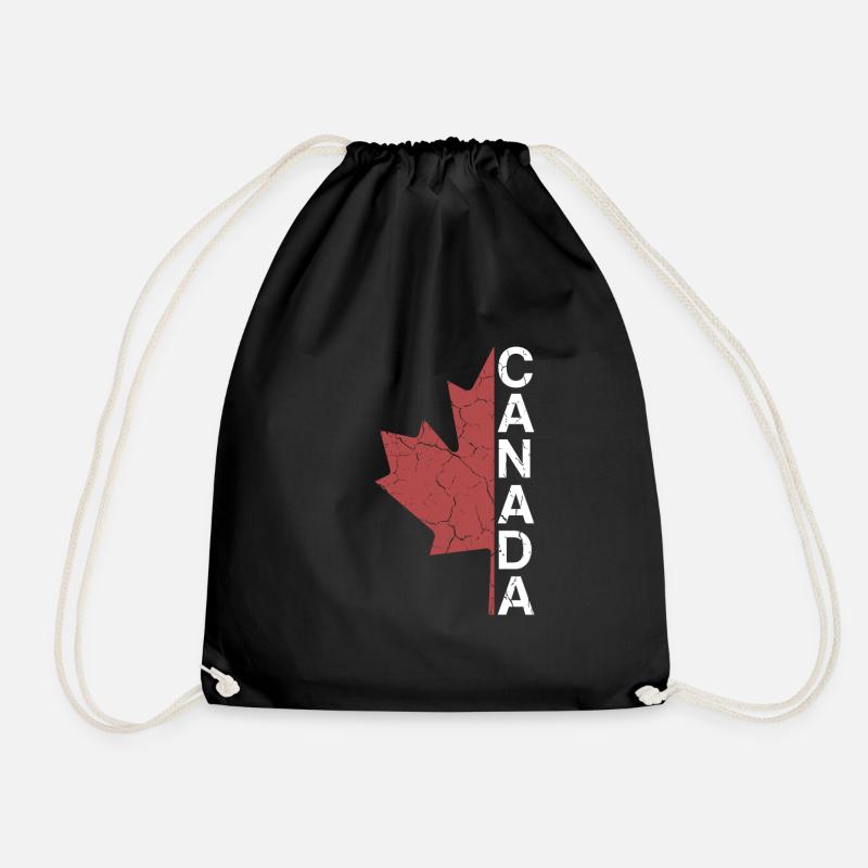 Canada Ahornblatt | Kanada, Kanadier, Canada Day - Turnbeutel - Schwarz