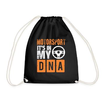 Motorsport In Meiner DNA! Geschenkidee, Auto - Turnbeutel - Schwarz - Vorne