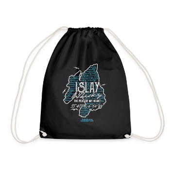 Whisky from Islay Peat Of My Heart - Drawstring Bag - black - Front