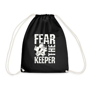Fear the goalkeeper - Drawstring Bag - black - Front