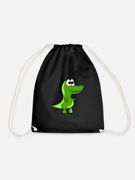 Funny Croc Comic Style - Turnbeutel - Schwarz