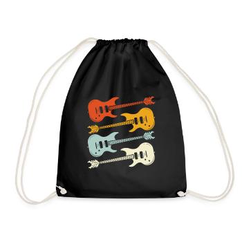 Instrument de musique guitare - Sac de sport léger - noir - Devant