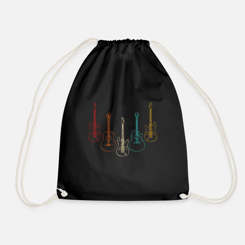 Gitarre Musikinstrument - Turnbeutel - Schwarz