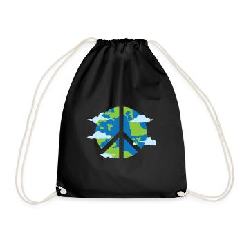 Sauvez la planète World Peace Respect de l'environnement - Sac de sport léger - noir - Devant
