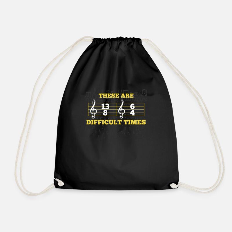 These are difficult times - musicians - Drawstring Bag - black