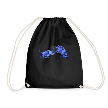 Bull vs. Bear Exchange - Drawstring Bag - black - Front