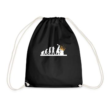 Evolution of the blacksmith - Drawstring Bag - black - Front