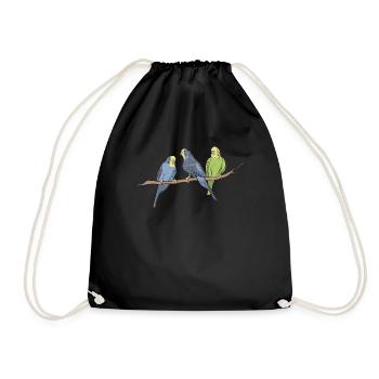 Perruche perruche perruche - Sac de sport léger - noir - Devant