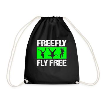 Fallschirm, Freefly, Skydiving, Fallschirmspringer - Turnbeutel - Schwarz - Vorne