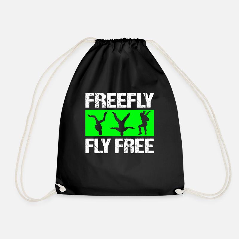 Fallschirm, Freefly, Skydiving, Fallschirmspringer - Turnbeutel - Schwarz
