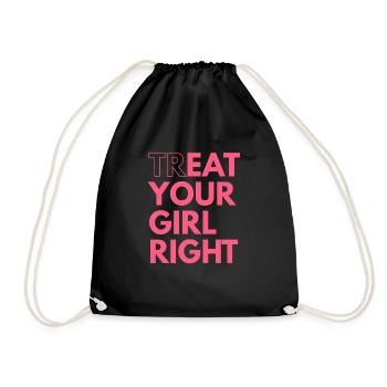 Traitez votre fille à droite Oral Mange Mange - Sac de sport léger - noir - Devant