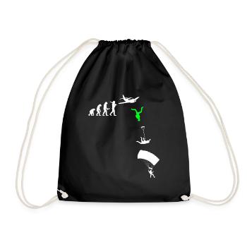 Parachute, Skydive, Freefly Shirt - Drawstring Bag - black - Front