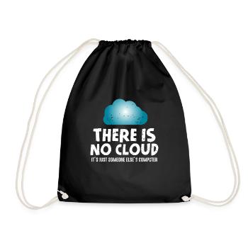 Keine Cloud Computer Humor Programmierer - Turnbeutel - Schwarz - Vorne