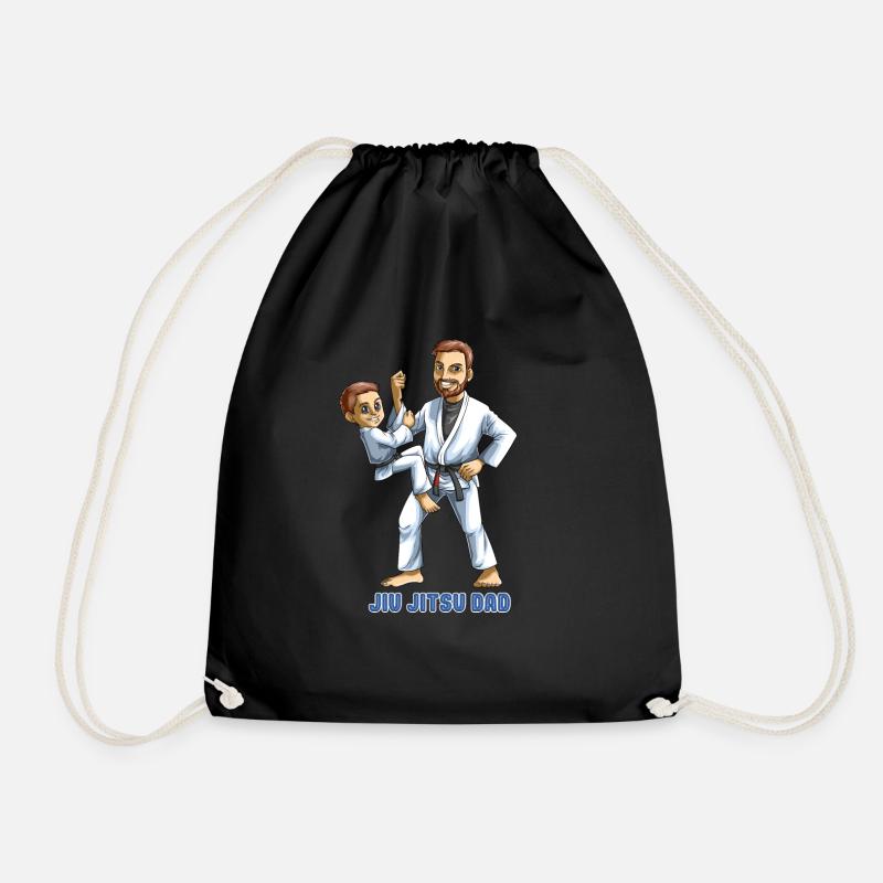 BJJ Dad- BJJ Jiu-Jitsu, Grappling und MMA - Turnbeutel - Schwarz