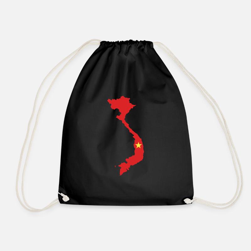 Vietnam - Drawstring Bag - black