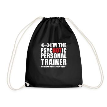 Personal Trainer Geschenkidee - Turnbeutel - Schwarz - Vorne