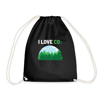 I Love CO2 - Turnbeutel - Schwarz - Vorne