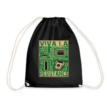 Viva La Resistance Resistance Funny Electronics - Drawstring Bag - black - Front