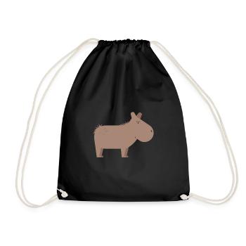Capybara - Turnbeutel - Schwarz - Vorne