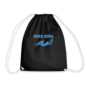 Tortue de bora bora - Sac de sport léger - noir - Devant