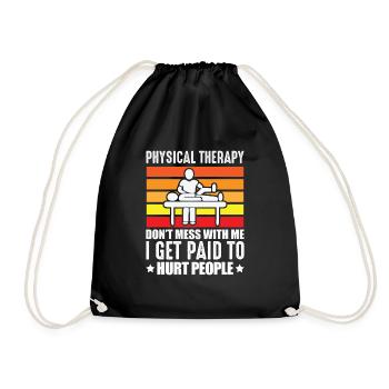 Physiotherapy PT Physio Massage Assistant - Drawstring Bag - black - Front