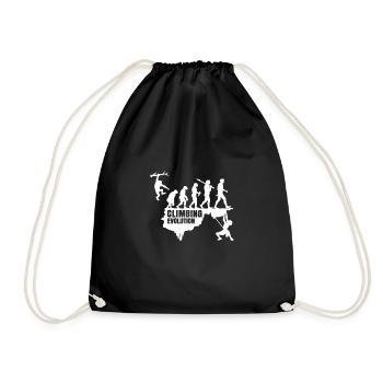 Escalade évolution singe humain drôle motif - Sac de sport léger - noir - Devant
