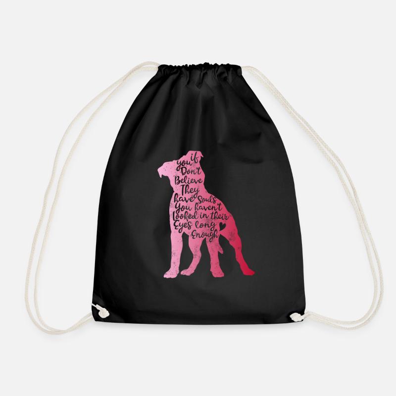 Pitbull Souls - Drawstring Bag - black