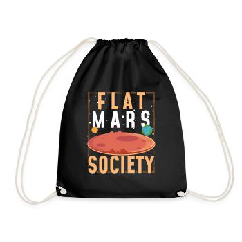 Flat Mars - Drawstring Bag - black - Front