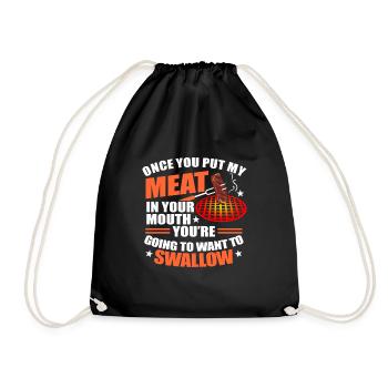 Fleisch - Turnbeutel - Schwarz - Vorne