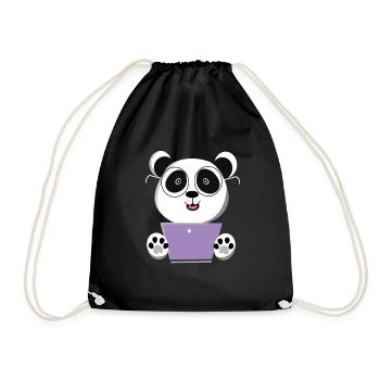Ordinateur panda - Sac de sport léger - noir - Devant