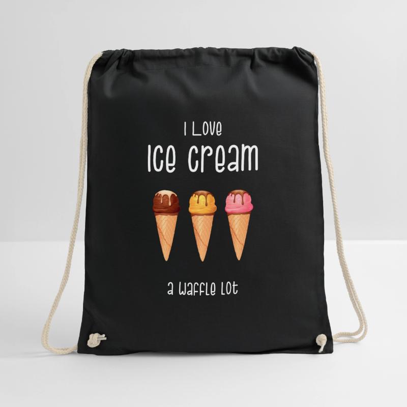 Eiscreme Eis Softeis Waffel Eisdiele Geschenk Turnbeutel