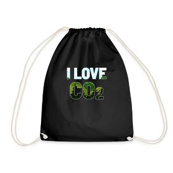 J'aime le dioxyde de carbone CO2 - Sac de sport léger - noir - Devant