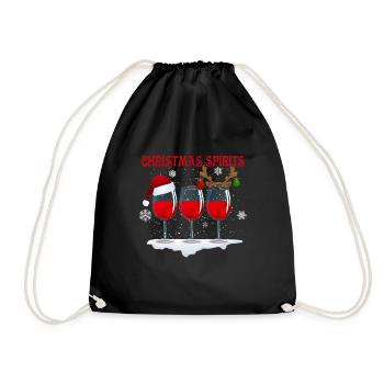 Christmas spirits - Drawstring Bag - black - Front