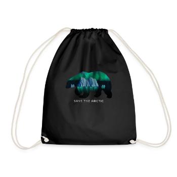 Save the Arctic - Drawstring Bag - black - Front