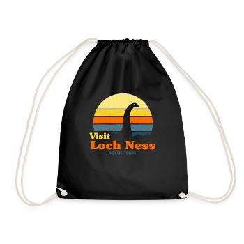 Nessie Besuch Loch Ness Nessie Touren legendär - Turnbeutel - Schwarz - Vorne
