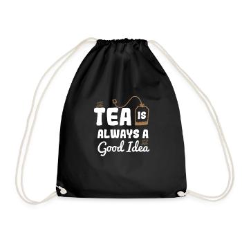 Le thé mignon est toujours une bonne idée - Sac de sport léger - noir - Devant