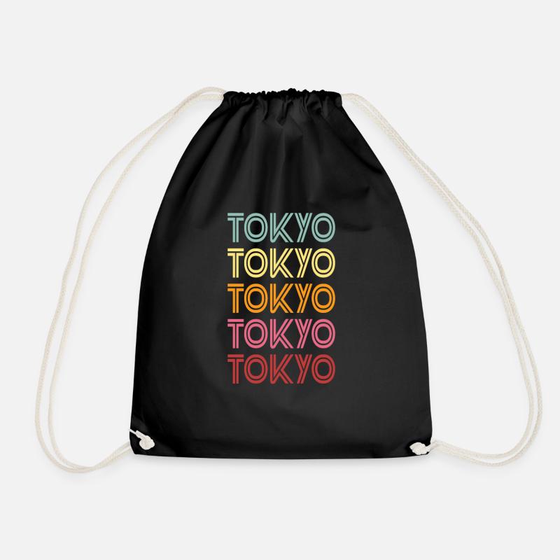 Tokyo - Drawstring Bag - black