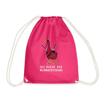 Die Rache der Weihnachtsgans Superheld Ninja Gans - Turnbeutel - Fuchsia - Vorne