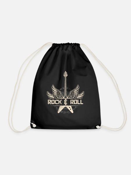 Classic Rock Gift Design For 80s Classic Rock - Drawstring Bag - black
