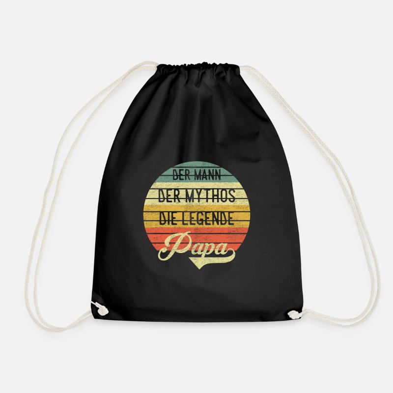 Papa Mann Mythos Legende Geschenk - Turnbeutel - Schwarz