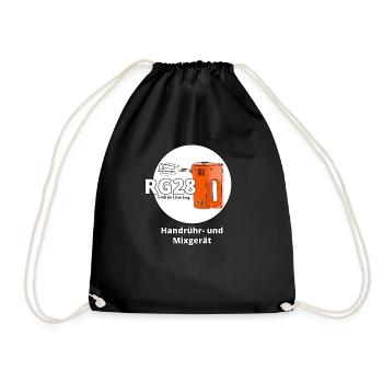 DDR Nostalgie Kult RG28 Hausfrau Geschenk - Turnbeutel - Schwarz - Vorne