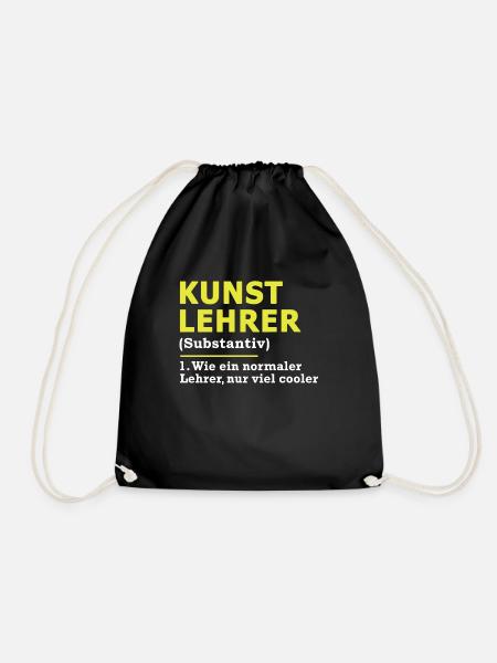 Kunstlehrer Kunst Lehrer Spruch Geschenk - Turnbeutel - Schwarz