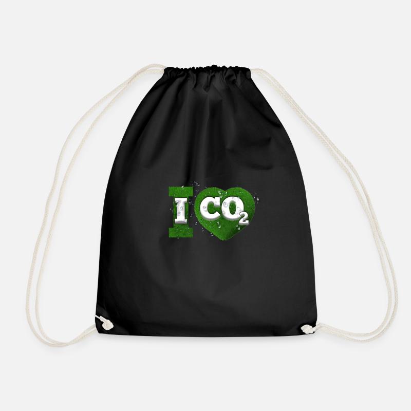 I Love co2 Klimawandel Leugner - Turnbeutel - Schwarz