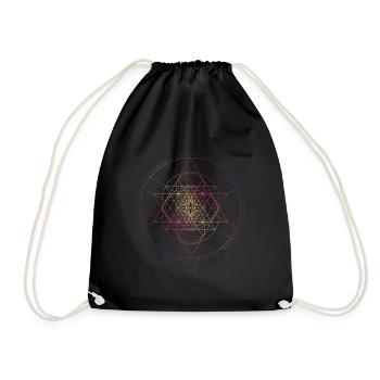 Tessépyramide Géométrie Sacrée - Sac de sport léger - noir - Devant
