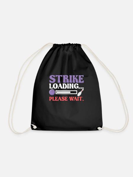 Strike Loading Club Bowler Bowling Spieler - Turnbeutel - Schwarz