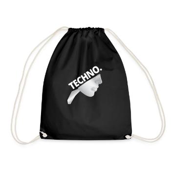 Techno Nonne - Dark Techno, Dark Minimal Techno, H - Sac de sport léger - noir - Devant