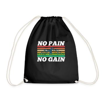 pas de douleur, pas de gain - Sac de sport léger - noir - Devant